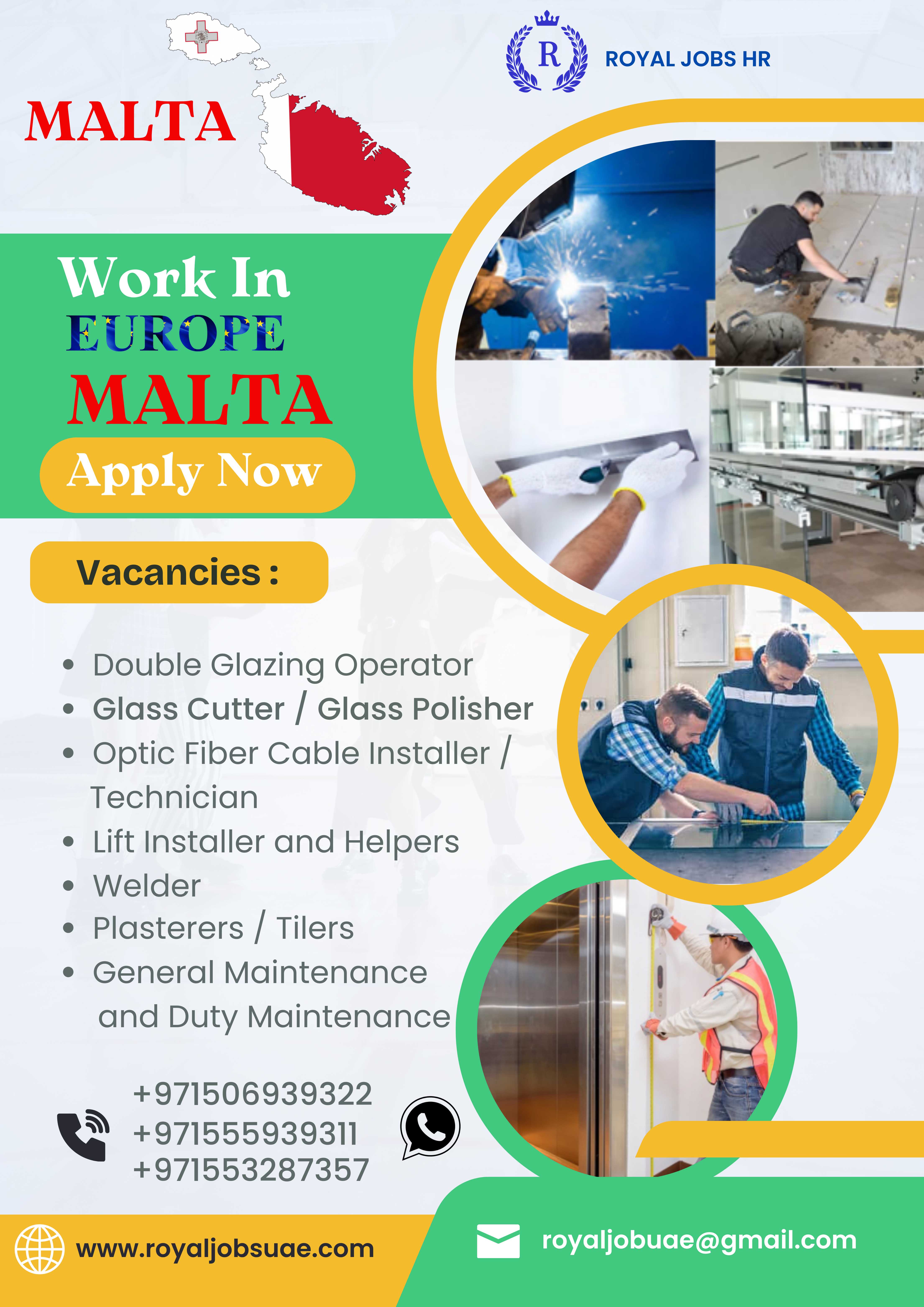 Various Jobs in Malta